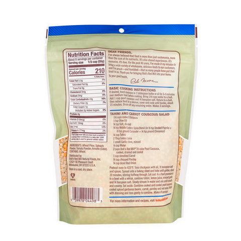 Bobs Red Mill, Tri Color Pearl Couscous, 16 Oz(Case Of 4) Bobs Red Mill