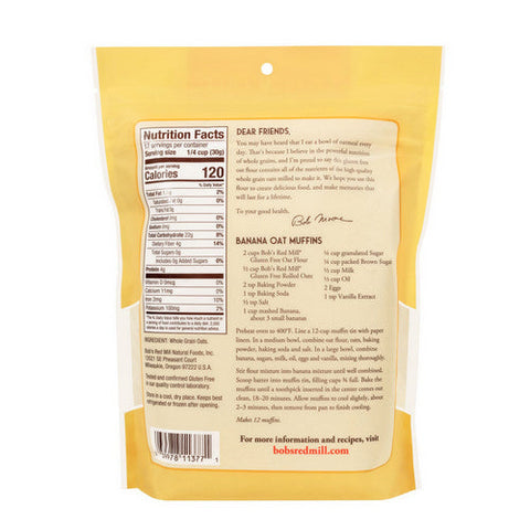 Bobs Red Mill, Oat Flour, 18 Oz(Case Of 4) Bobs Red Mill