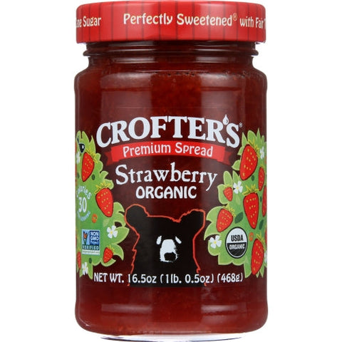 Crofters, Conserve Strwbrry Org, 16.5 Oz(Case Of 6) Crofters