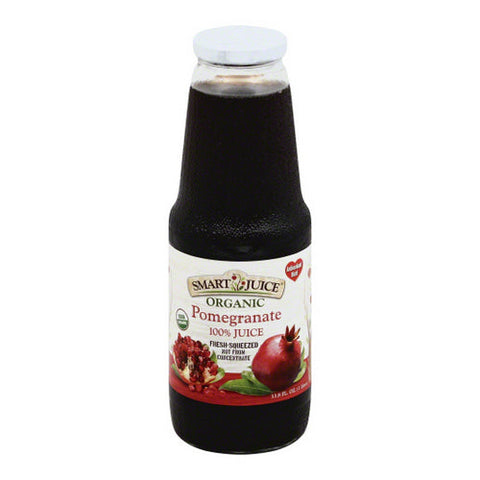 Smart Juice, Organic Pomegranate, Case of 6 X 33.8 Oz Smart Juice