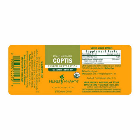 Herb Pharm, Coptis, 1 Oz Herb Pharm