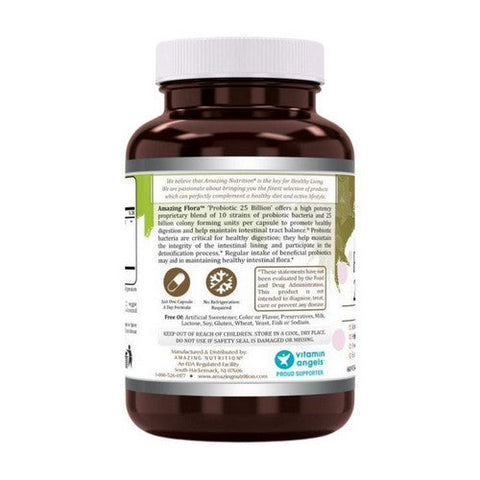 Amazing Nutrition, Amazing Flora Probiotic, 25 Billion & 10 Strains, 25 Billion & 10 Strains Amazing Nutrition