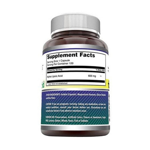 Amazing Nutrition, Amazing Formulas Alpha Lipoic Acid, 600 mg, 120 Caps Amazing Nutrition