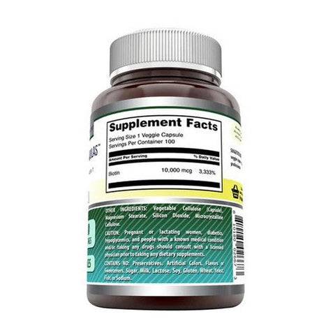 Amazing Nutrition, Amazing Formulas Biotin, 10000 mcg, 100 Caps Amazing Nutrition