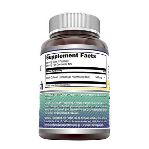 Amazing Nutrition, Amazing Formulas Black Cohosh, 540 mg, 120 Caps Amazing Nutrition