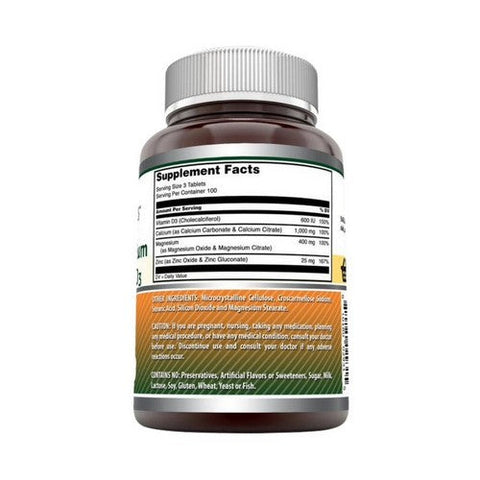Amazing Nutrition, Calcium Magnesium Zinc Plus Vitamin D3, 300 Tabs Amazing Nutrition