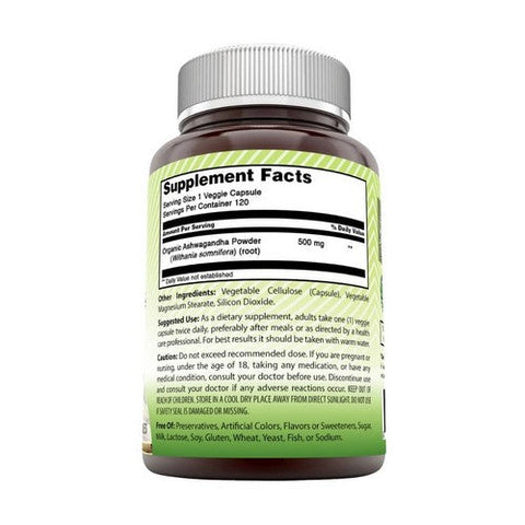 Amazing Nutrition, Amazing India Ashwagandha, 500 mg, 120 Veg Caps Amazing Nutrition