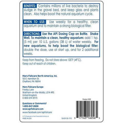 API, Stress Zyme Plus Aquarium Cleaning Solution, 16 oz (Treats 960 Gallons) API