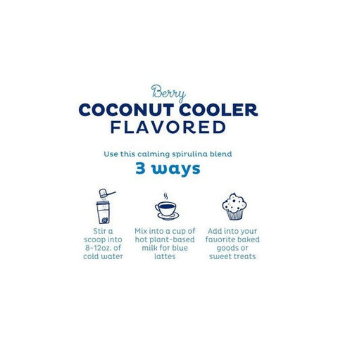 Kos, Organic Blue Spirulina Calming Berry Coconut, 8.78 Oz Kos