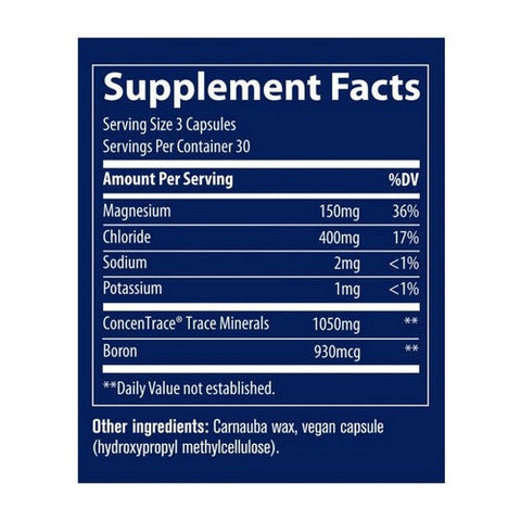 Trace Minerals, Concentrace Trace Mineral Capsules, 90 Count Trace Minerals