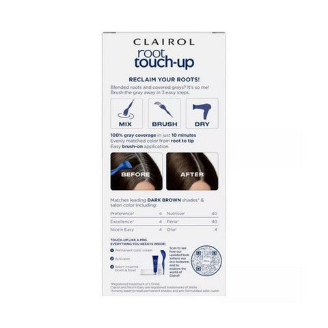 Clairol Nice N Easy, Permanent Root Touch-Up 4 Dark Brown, 1 Count Clairol Nice N Easy