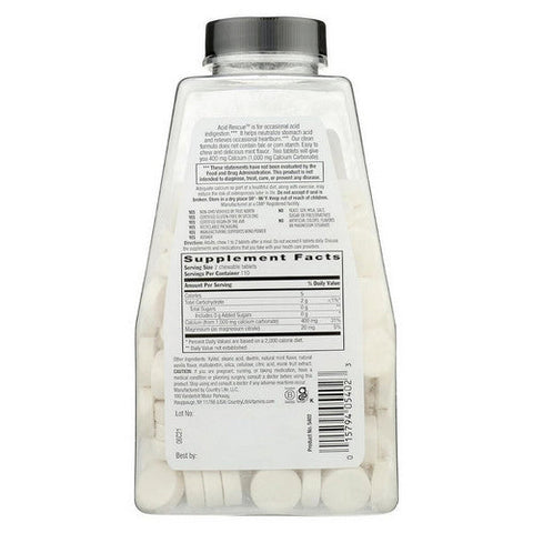 Country Life, Acid Rescue Mint Chewable, 220 Count Country Life