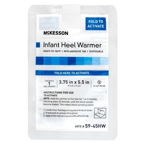 McKesson, McKesson Infant Heel Warmer 3Ã‚Â¾ x 5Ã‚Â½ Inch, Box Of 25 McKesson