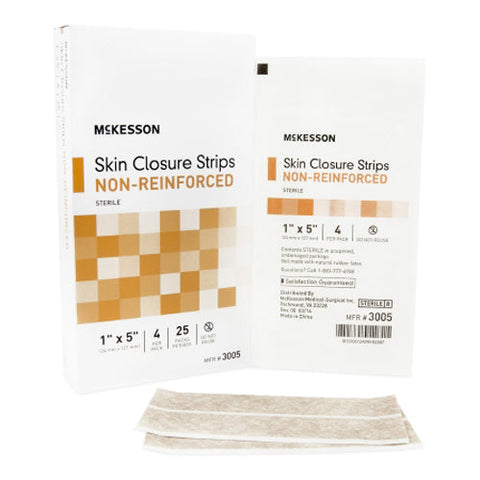 McKesson, Non-Reinforced Skin Closure Strip 1 x 5 Inch, 1 Pack McKesson
