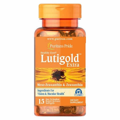 Puritan's Pride, Healthy Eyes Lutigold Extra with Zeaxanthin Trial Size, 15 Softgels Puritan's Pride