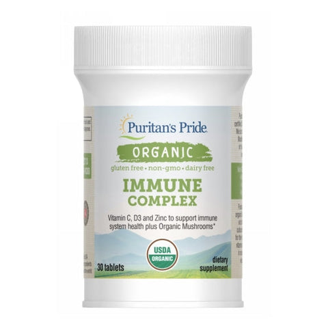 Puritan's Pride, Organic Immune Complex with Mushrooms and Zinc, 30 Tablets Puritan's Pride