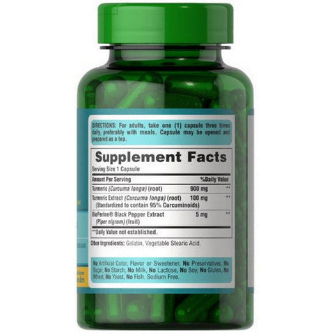 Puritan's Pride, Turmeric Curcumin with Bioperine, 1000 mg, 60 Capsules Puritan's Pride