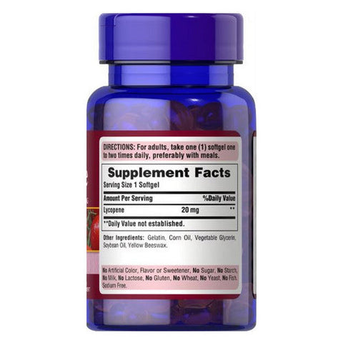 Puritan's Pride, Lycopene, 20 mg, 60 Softgels Puritan's Pride
