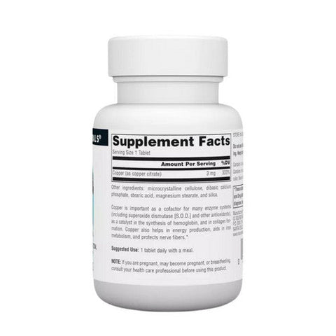 Source Naturals, Copper, 3 mg, 120 Tabs Source Naturals