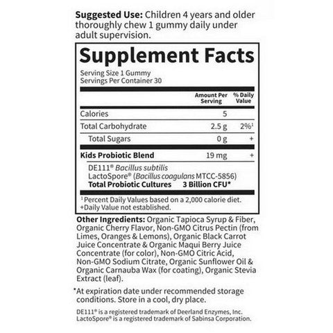 Garden of Life, Kids Organic Probiotic Cherry, 30 Gummies Garden of Life