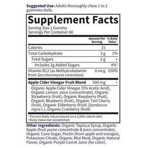 Garden of Life, Organics Apple Cider Vinegar, 60 Gummies Garden of Life