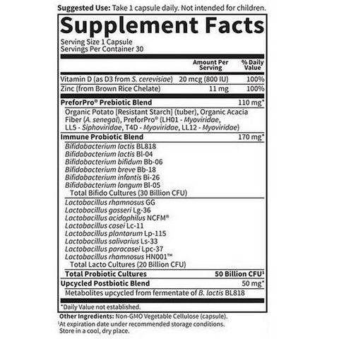 Garden of Life, Dr. Formulated Probiotics Immune, 50 Billion, 30 Caps Garden of Life