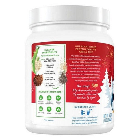 Orgain, Organic Plant Based Protein Powder Creamy Chocolate Fudge, Peppermint Hot Cocoa 1.02 Lb Orgain