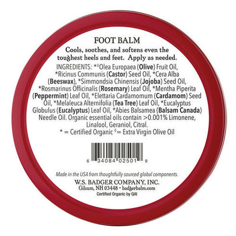 Badger Balm, Foot Balm Tin, 21 Grams Badger Balm