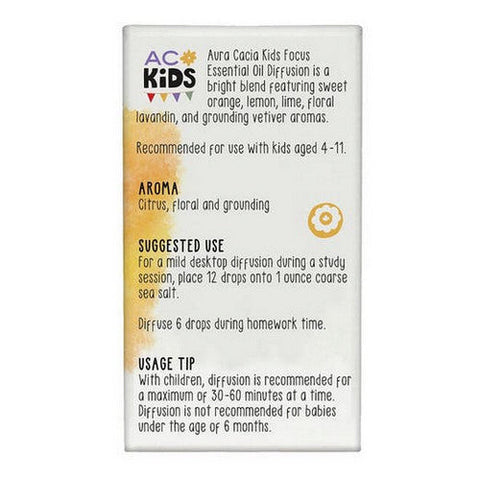 Aura Cacia, Kids Focus Essential Oil Blend, 0.25 Oz Aura Cacia