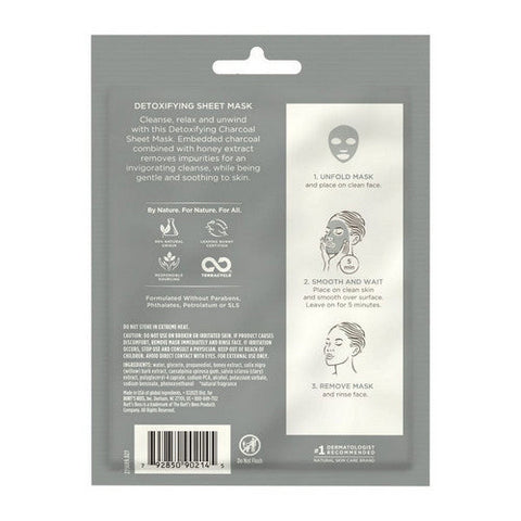 Burts Bees, Detoxifying Charcoal Sheet Mask, 0.33 Oz Burts Bees
