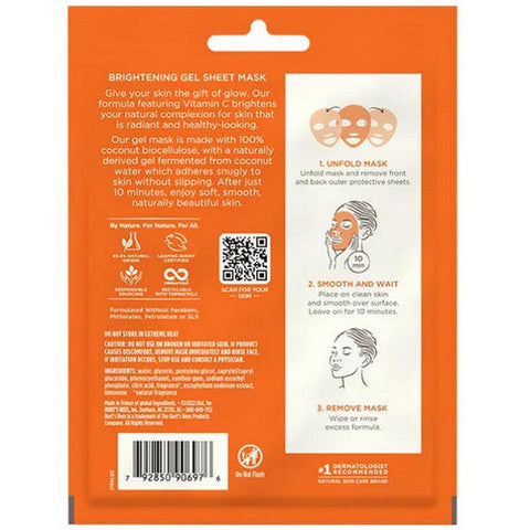 Burts Bees, Brightening Biocellulose Facial Mask, 1 Count Burts Bees