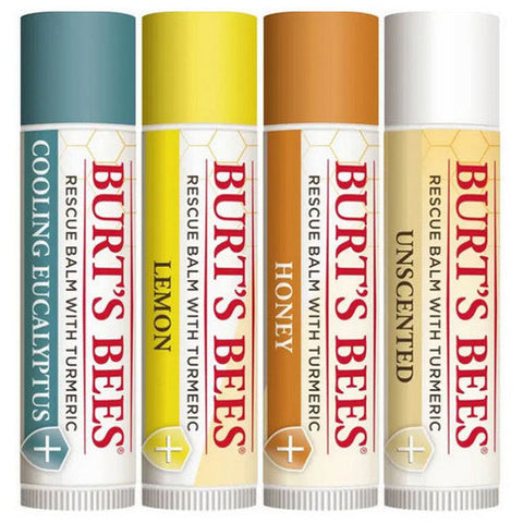 Burts Bees, Lip Balm Rescue, 4 Count Burts Bees