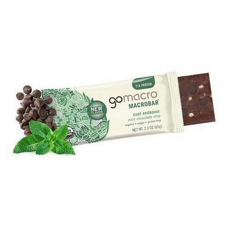 Gomacro, MacroBar Mint Chocolate Chip, 12 Count Gomacro