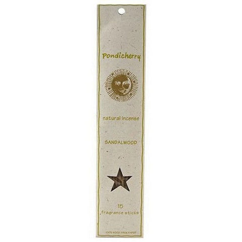 Pondicherry Natural Incense, Sandalwood Incense Sticks, 15 Count Pondicherry Natural Incense