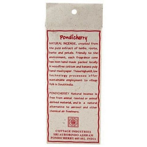 Pondicherry Natural Incense, Amber Incense Cones, 20 Count Pondicherry Natural Incense