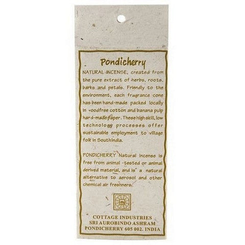 Pondicherry Natural Incense, Sandalwood Incense Cones, 20 Count Pondicherry Natural Incense