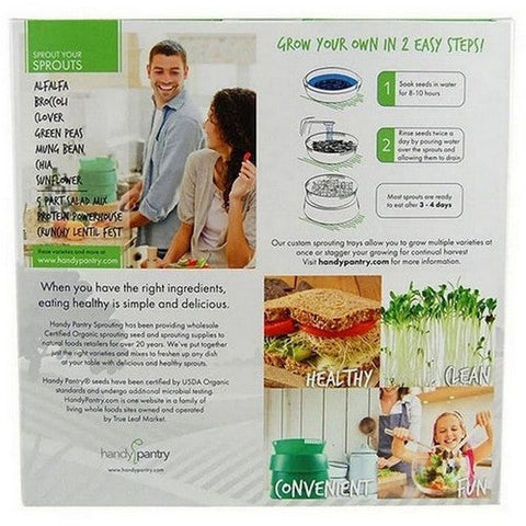 Handy Pantry, Food Grade 3 Tray Stackable Sprout Garden Green, 1 Count Handy Pantry