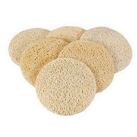 Personal Bath Sponges Whoa Loofah Round Sponge 6 Count by Jade & Pearl