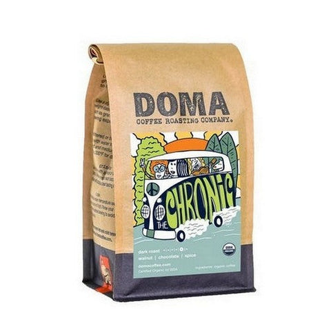 DOMA Coffee Roasting Company, Organic The Chronic Blend Whole Bean Coffee, 12 Oz DOMA Coffee Roasting Company