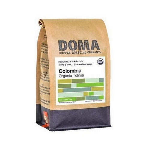 DOMA Coffee Roasting Company, Organic Colombia Whole Bean Coffee, 12 Oz DOMA Coffee Roasting Company
