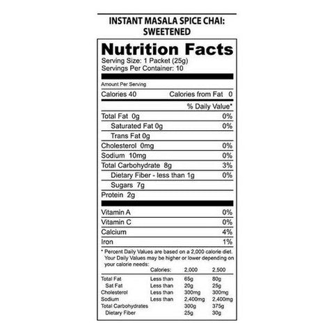 Natureâ€™s Guru, Masala Chai Sweetened, 10 Count Nature’s Guru