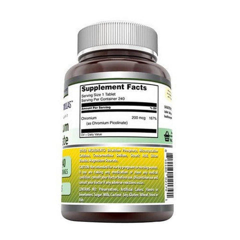 Amazing Nutrition, Amazing Formulas Chromium Picolinate, 200 Mcg, 240 Tabs Amazing Nutrition