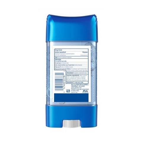 Gillette, Antiperspirant/Deodorant Clear Gel Power Rush, 3.8 Oz Gillette