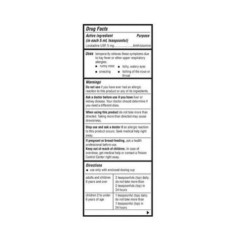 Camber, Childrens Loratadine Oral Solution, 5 Mg, 4 Oz Camber