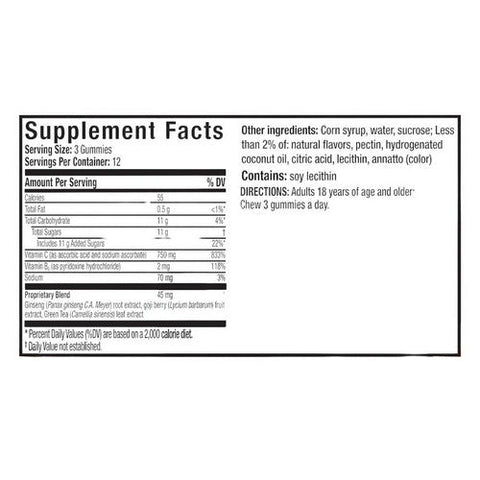 Vicks, Super C Energize And Replenish, 750 Mg, 36 Gummies Vicks