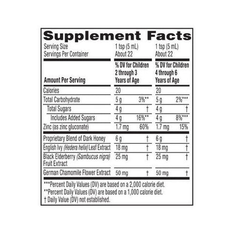 Zarbees, Children'S Cough Syrup + Mucus Nighttime Natural Mixed Berry, 4 Oz Zarbees