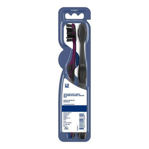 Oral-B, Advanced Whitening Charcoal Toothbrushes Medium, 2 Count Oral-B