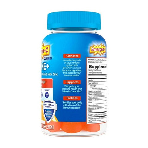 Emergen-C, Immune Plus Gummies Super Orange, 45 Count Emergen-C