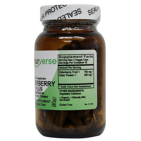 Naturverse, Elderberry Plus Powder Capsules, 90 VegCaps Naturverse