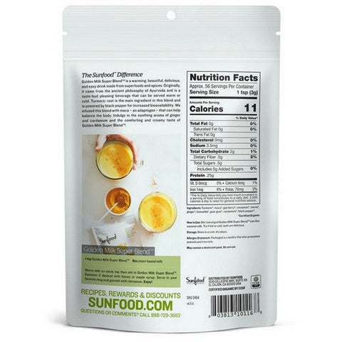Sunfood Superfoods, Golden Milk Super Blend, 6 Oz Sunfood Superfoods